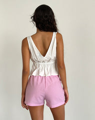 Voir Short in Poplin Gingham Pink