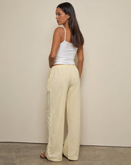 Wasic Wide Leg Trouser in Lemon