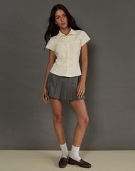 Wilmot Blouse in Buttermilk Yellow Poplin