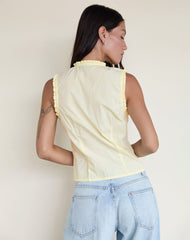 Yara Blouse in Poplin Lemon