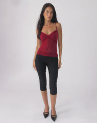 Alcesta Cami Top in Heart Flock Maroon