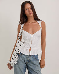Arata Top in Poplin White