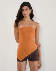Arimbi Bandeau Top in Sunset Orange