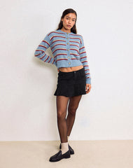 Keripa Pleated Mini Skirt in Black