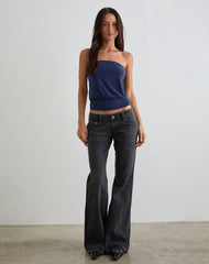 Bell Bottom Low Rise Flare Jeans in Vintage Black