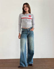 Binta Zip Through Jacket in Grey Marl