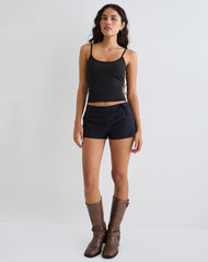 Blazy Tie Shorts in Black