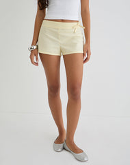 Blazy Tie Short in Lemon