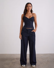 Nuvia Trousers in Chambray Indigo