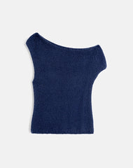 Calyce Top in Fluffy Knit Navy