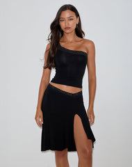 Laudine Midi Skirt in Black