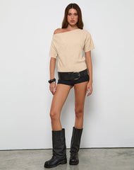 Darusa Top in Dispersed Sequin Gold