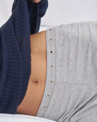 Dorala Low Rise Trousers with Eyelets in Grey Marl