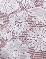 Dune Bag in White with Lace Pink Binding