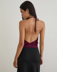 Dyilla Halter Top in Deep Purple