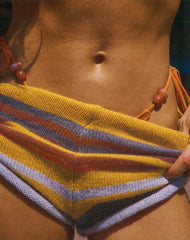 Nikaya Knit Shorts in Multi Stripe Sunset