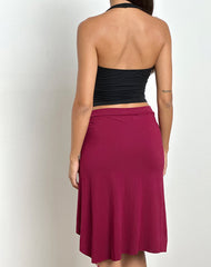 Esmeray Midi Skirt in Burgundy