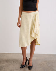 Esmeray Midi Skirt in Knit Buttercream