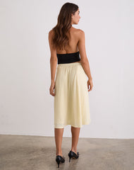 Esmeray Midi Skirt in Knit Buttercream