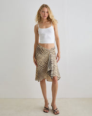 Esmeray Midi Skirt in Wild Animal Neutral
