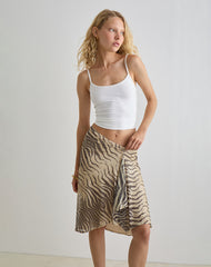 Esmeray Midi Skirt in Wild Animal Neutral