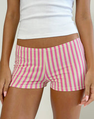 Eunia Micro Shorts in Candy Stripe Pink