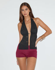 Eunia Short in Burgundy