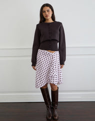 Esmeray Midi Skirt in Retro Polka Dot