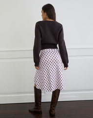 Esmeray Midi Skirt in Retro Polka Dot