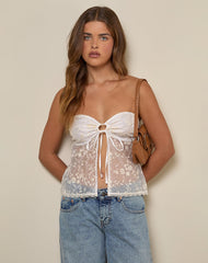 Gretali Top in Fresia Broderie Ivory