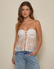 Gretali Top in Fresia Broderie Ivory