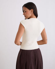 Hanuva Top in Knit Cream
