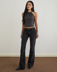 Isado Open Back Top in Diamante Grey