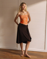 Jefita Cami Top in Watercolour Hibiscus Orange