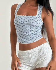 Jinisia Corset Top in Floral Stripe