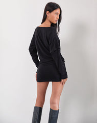 Jionni Sweater Dress in Hotfix Black