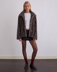 Joji Jacket in Warm Grey Leopard