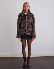 Joji Jacket in Warm Grey Leopard