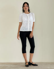 Kaelyn Top in Dahlia Lace Ivory