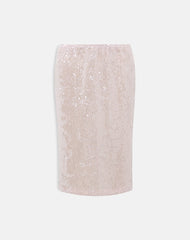 Kavivi Midi Skirt in Sequin Baby Pink