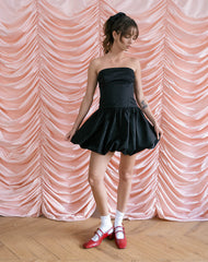 Krayofa Puffball Mini Dress in Black