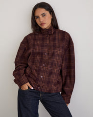 Lastika Jacket in Check Dark Burgundy