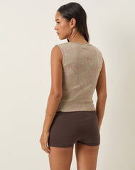 Eunia Micro Shorts in Deep Mahogany