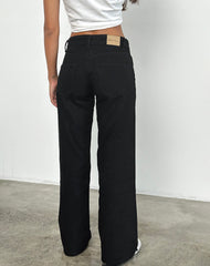 Low Rise Parallel Jeans in Rinse Black