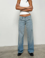 Low Rise Parallel Jeans in Vintage Bleach