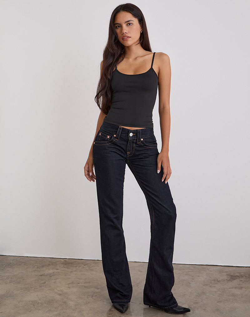 Low Rise Twisted Seam Jeans in Indigo