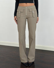 Maite Pocket Trouser in Tailoring Taupe