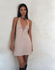 MARUKO MINI DRESS SATIN CHAMPAGNE 5