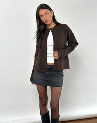 Maureen Cardigan in Chocolate Brown