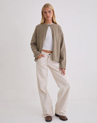 Maureen Cardigan in Taupe